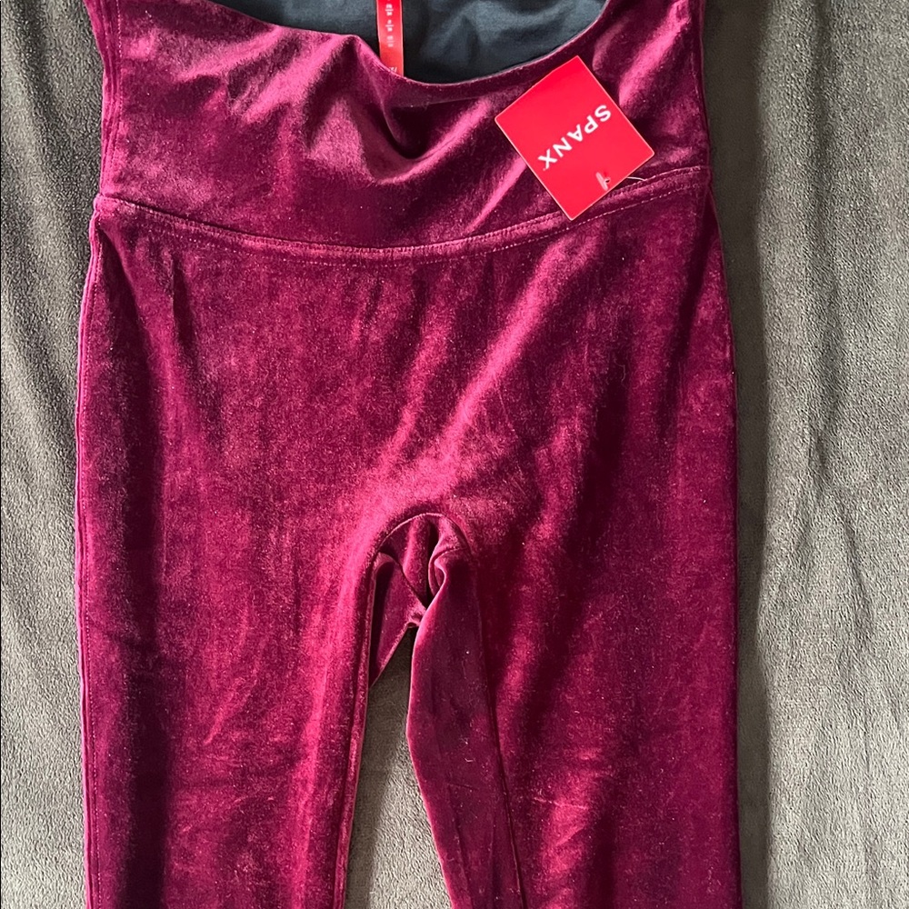 SPANX Women's Velvet Leggings - Rich Burgundy